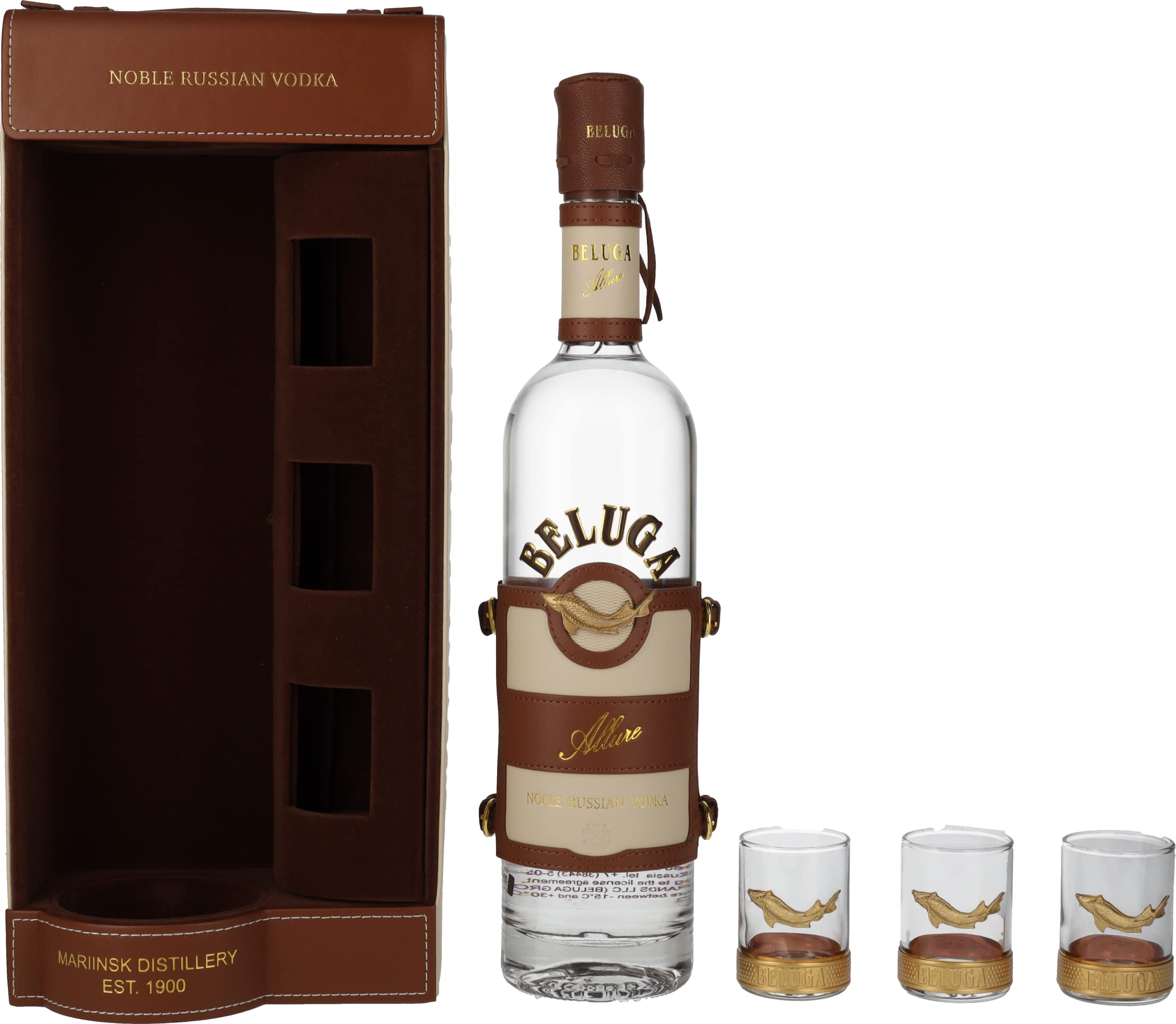Beluga Allure Noble Russian Vodka 40% Vol. 0,7l in Giftbox in